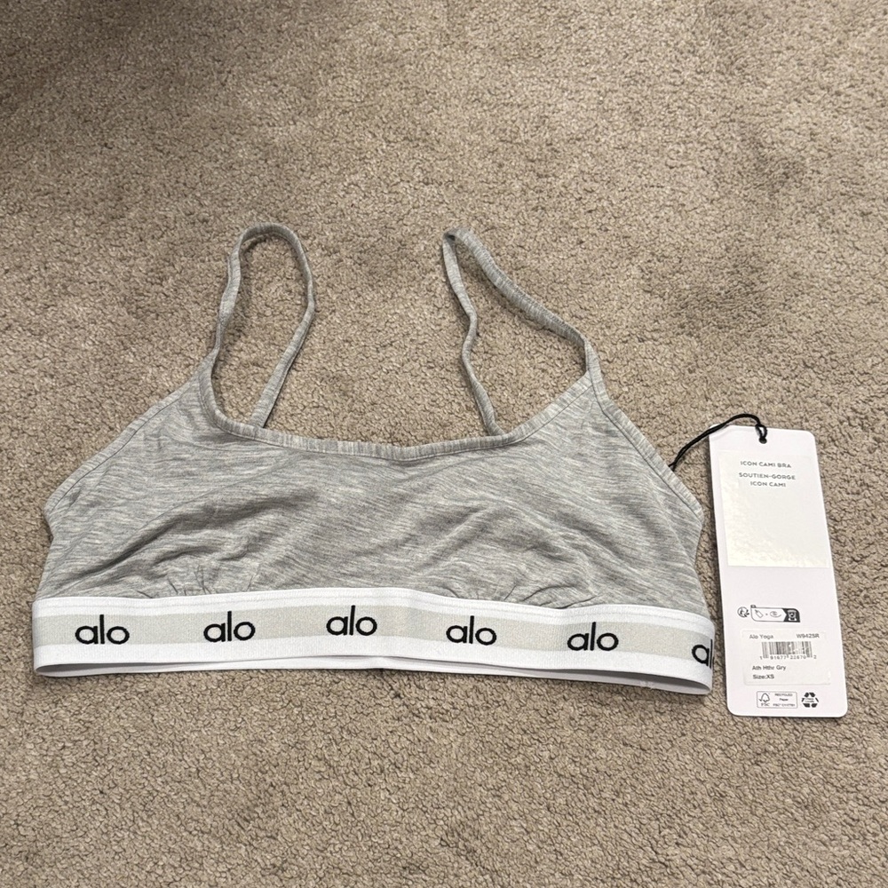 ALO Yoga Light Gray Sports Bra